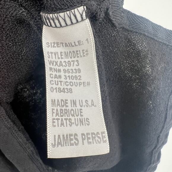 James Perse Sweatshirt Womens S Black Cowl Neck Basic Classic Sweater - Picture 4 of 7